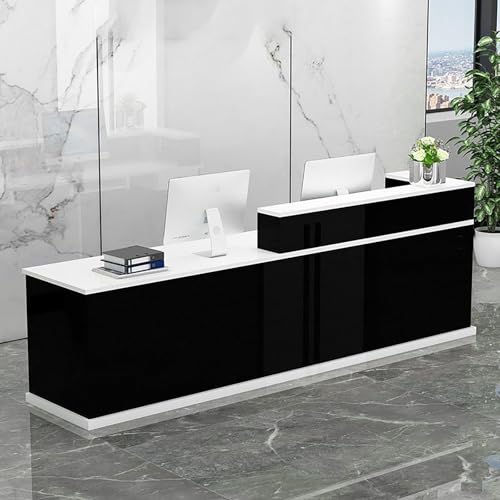 SAYEYBU BüRo-Empfangstresen, Offener Empfangstresen, Empfangstresen, Mit Led-Leuchten Und AbschließBaren Schubladen, GroßEr Kassentisch FüR Den Einzelhandel,010,120x60x100cm von SAYEYBU