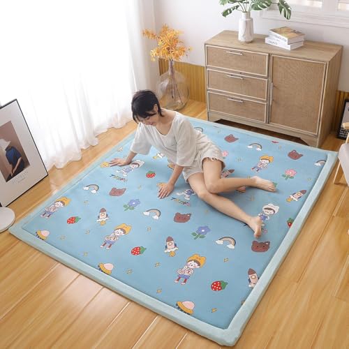 SAYEYBU Großer Teppich, Baby-Spielmatte Aus Korallensamt, Kinderzimmer Teppich, Krabbelmatte Für Babys, Dicker Wohnzimmerteppich, rutschfeste Yogamatte,04,180 * 200CM von SAYEYBU