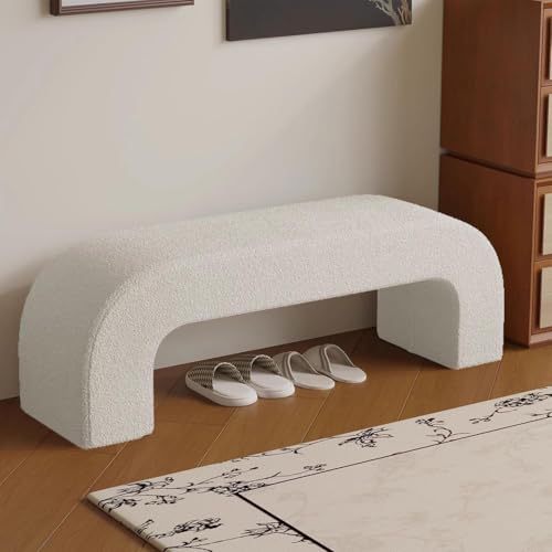 SAYEYBU Schuhbank FüR Zuhause, Nachttisch Bank FüR Schlafzimmer, Schuhbank FüR Die Garderobe Im Wohnzimmer, Sofabank FüR Den Kleiderladen, Geeignet FüR Wohnzimmer,Beige,80 * 40cm von SAYEYBU