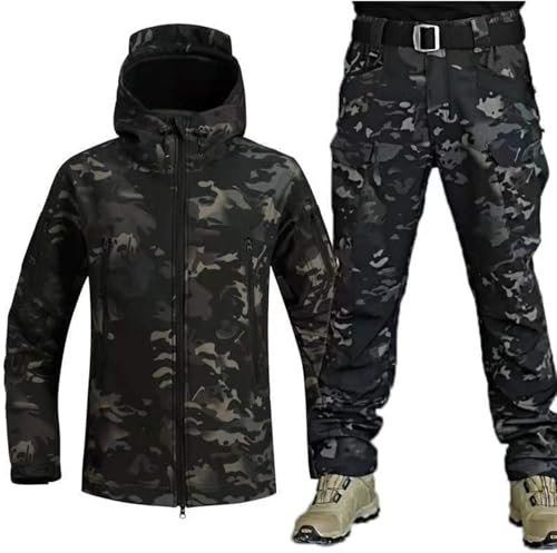 SAYEYBU Taktischer Anzug Herren Camouflage Combat BDU Jacke Hemd & Hose Uniform Taktische Camouflage Kleidung Jagd,Camuflaje03,XXL SAYEYBU Taktischer Anzug Herren Camouflage Combat BDU Jacke Hemd & Hose Uniform Taktische Camouflage Kleidung Jagd,Camuflaje03,XXL von SAYEYBU