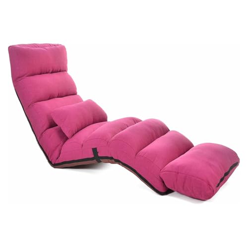 SAYEYBU Verstellbares, Faltbares Schlafsofa Mit 5 Positionen, Bodenstuhl FüR Erwachsene, Chaiselongue-Sessel FüR Den Innenbereich, Zum Lesen Und Spielen,04,175 * 56 * 20cm von SAYEYBU