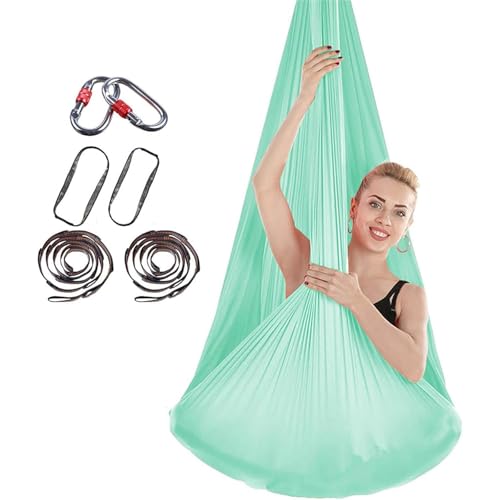 SAYEYBU Yoga-Schaukel, Luft Elastische Anti-Schwerkraft-Schaukel, Yoga-Hängematte Mit Geringem Stretch-Design, Leichtes Aerial-Yoga-Trainingszubehör, Für Zuhause,09,4 * 2.8m SAYEYBU Yoga-Schaukel, Luft Elastische Anti-Schwerkraft-Schaukel, Yoga-Hängematte Mit Geringem Stretch-Design, Leichtes Aerial-Yoga-Trainingszubehör, Für Zuhause,09,4 * 2.8m von SAYEYBU