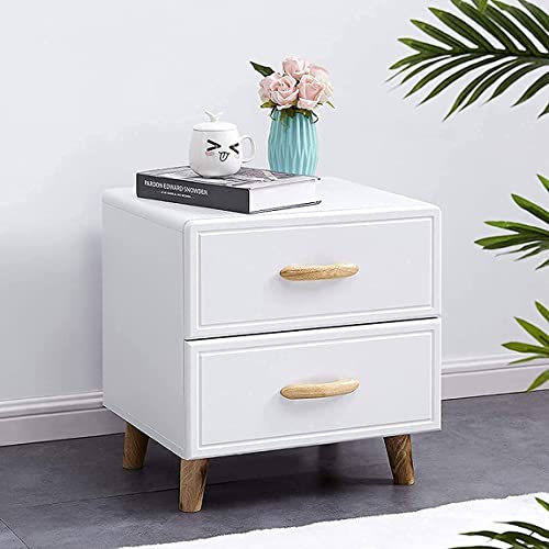 SAyfur Nachttisch Nachttisch für Schlafzimmer klein, nordisches Sideboard mit 2 Schubladen, Nachttisch aus Holz, Aufbewahrungsschrank, leiser Schienenzug, für Schlafzimmer und Wohnzimmer (Farbe: D) von SAyfur