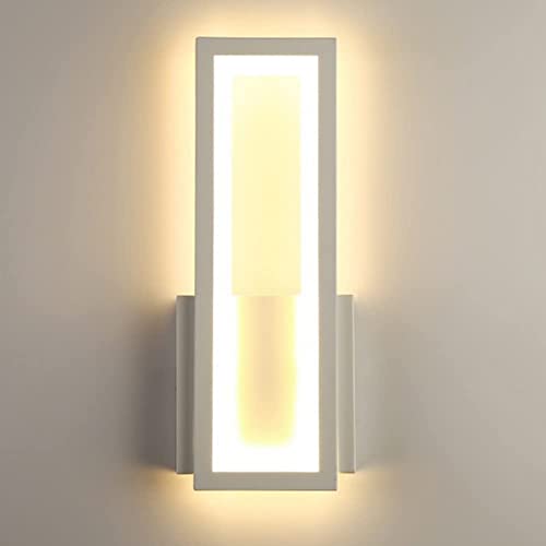 Wandleuchte, 17 W, rechteckige Wandleuchten, LED-Wandleuchte für den Innenbereich, moderne Eisen-Wandlaterne, Nachttisch-Wandleuchte, Wandleuchte, kompatibel mit Arbeitszimmer, Wohnzimmer, Kommode, von SAyfur