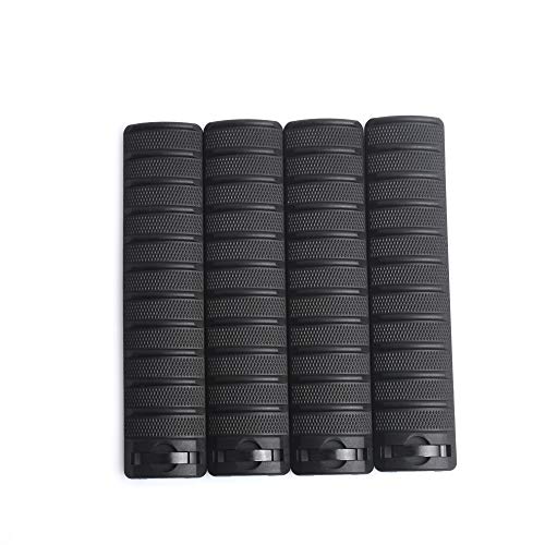 SBGJMY 4er-Pack Knights Mlok Rail Cover Protector Gummi Handschutz Panel für Mlok Handschutz System (Schwarz) von SBGJMY