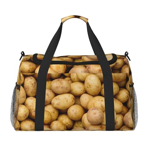 Garden Potatoes Handheld Crossbody Reisetasche Weekender Bag Carry Travel Bag Duffle Bag Gym Bag für Männer Frauen, Schwarz , Einheitsgröße von SCAUA