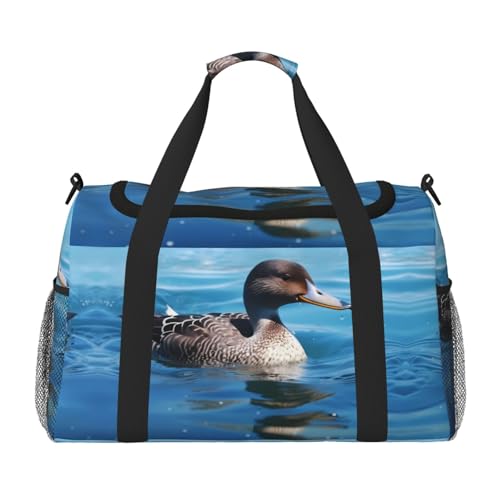 Loon Nature Umhängetasche mit Vogelmotiv, Reisetasche, Reisetasche, Sporttasche, für Damen und Herren, Schwarz , Einheitsgröße von SCAUA