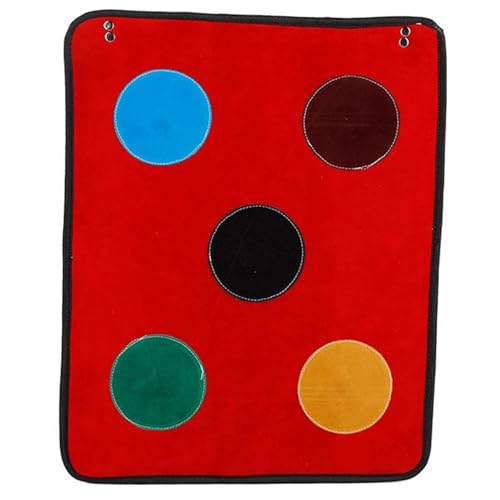 SCBTGKLN Mikrofaser-Fechtziel, Fechttrainingsausrüstung, an der Wand Montiertes Fechtziel, mit Einem/fünf Bullseye, for Fechttraining im Fitnessstudio und Selbsttraining(Red,Large) von SCBTGKLN