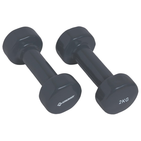 Schildkröt Fitness - Vinyl Hantel Set Gr 2 x 2 kg grau von SCHILDKRÖT FITNESS