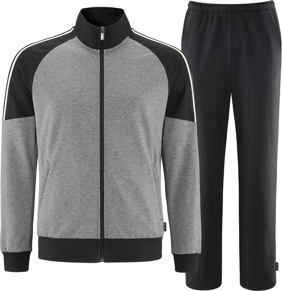 SCHNEIDER Sportswear Trainingsanzug FLYNNM - Herren Wohlfühl-Anzug - stahl-mel./schwarz SCHNEIDER Sportswear Trainingsanzug FLYNNM - Herren Wohlfühl-Anzug - stahl-mel./schwarz von SCHNEIDER Sportswear