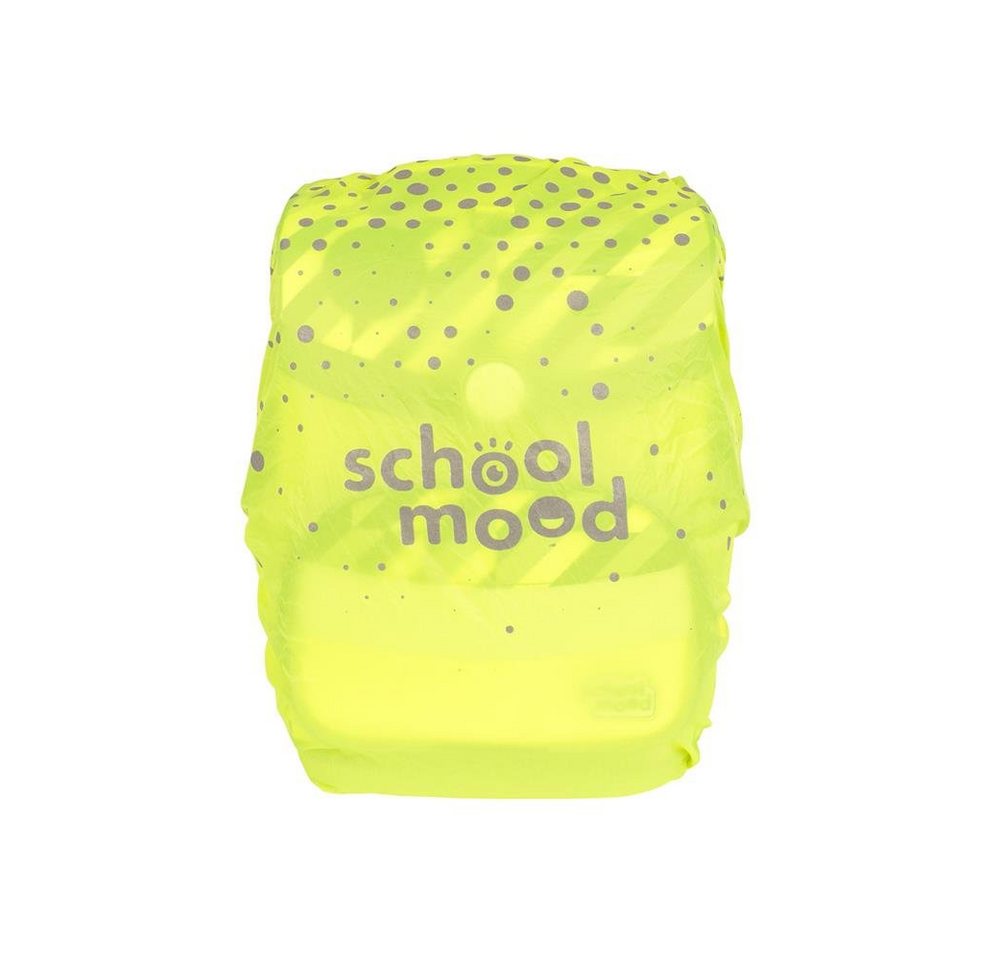 SCHOOL-MOOD® Rucksack-Regenschutz Regenhaube neongelb, Neonfarbe Gelb, reflektierend, 100% wasserdicht, Regenhülle, Regenüberzug, für Rucksack, Schulranzen, Ranzen oder Schultasche von SCHOOL-MOOD®