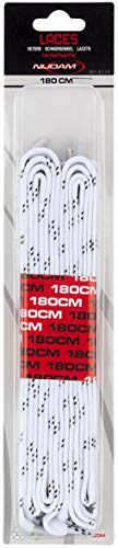 SCHREUDERS SPORT Nijdam Polyamid flach Schnürsenkel (2 Paar), Unisex, Nijdam, weiß/schwarz, 180 cm von SCHREUDERS SPORT