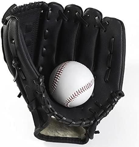 Baseball-Handschuh, Baseball-Handschuh, rechte Hand, Kinder, Baseball-Handschuhe, Herren, Silikon, Übungs-Baseball-Handschuh, Erwachsene (Color : Black, Size : 12.5inch) von SCHYWL