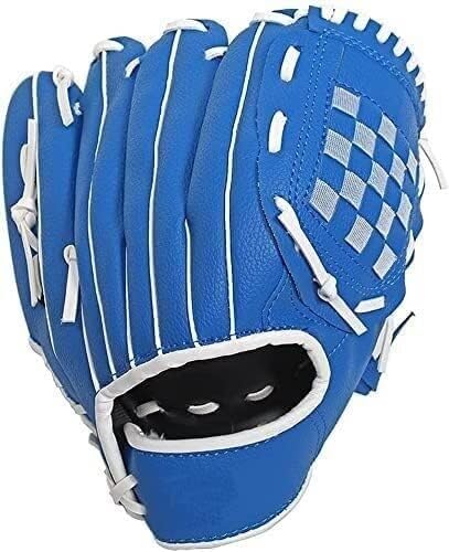 Outdoor-Sport-Baseball-Handschuh-Softball-Übungsausrüstung für Erwachsene, Männer, Frauen, Linke Hand (Color : Blue, Size : 10.5 inch) von SCHYWL