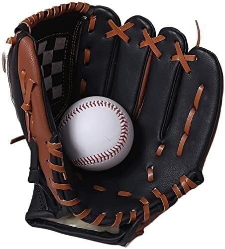 Sport-Baseball-Feldhandschuh, Sport-Baseball- und Softball-Handschuh, Infield- und Outfield-Baseballhandschuhe, Baseball- und Softball-Handschuh (Color : Black, Size : 10.5 inch) von SCHYWL