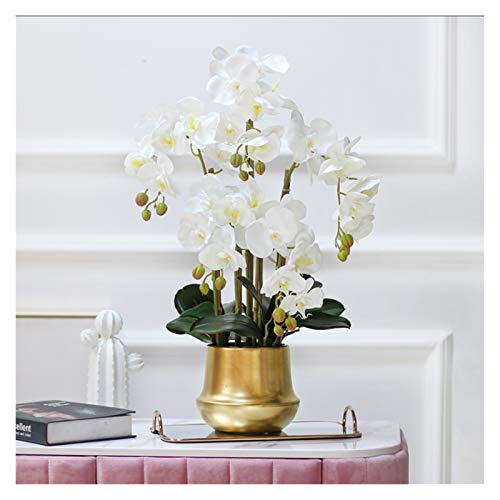 SCLHouiX Dekor Künstliche Blumen mit Vase, Phalaenopsis-Simulationsblume, hochwertige dekorative Blume, leichtes Luxus-Blumenstrauß-Blumenarrangement, Schlafzimmer-Kunstblumendekoration, von SCLHouiX