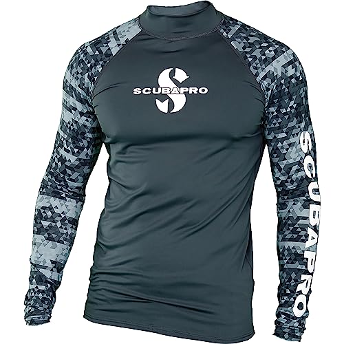 Scubapro UPF 50 Rash Guard Herren Langarm Tauchshirt für Tauchen und Wassersport Pull-on Polyester Exposure Protection Layer Large Graphite von SCUBAPRO