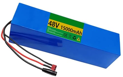 E-Bike Batterie 36V 48V 8Ah 10Ah 15Ah Li-Ionen Batterie 8Ah 10Ah 15Ah mit 42V Ladegerät wasserdichter PVC-Akku eingebauter BMS für 200W 300W 500W 800W 1000W Motor 48V 10AH,T von SCUUZT