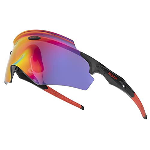 SCVCN Fahrradbrille Sonnenbrille Sportbrille für Männer Frauen Radfahren MTB Radbrille Radfahrerbrille Laufen Volleyball Tennis Autofahren Angeln Softball Bergsteigen Golf Wandern 04 SCVCN Fahrradbrille Sonnenbrille Sportbrille für Männer Frauen Radfahren MTB Radbrille Radfahrerbrille Laufen Volleyball Tennis Autofahren Angeln Softball Bergsteigen Golf Wandern 04 von SCVCN