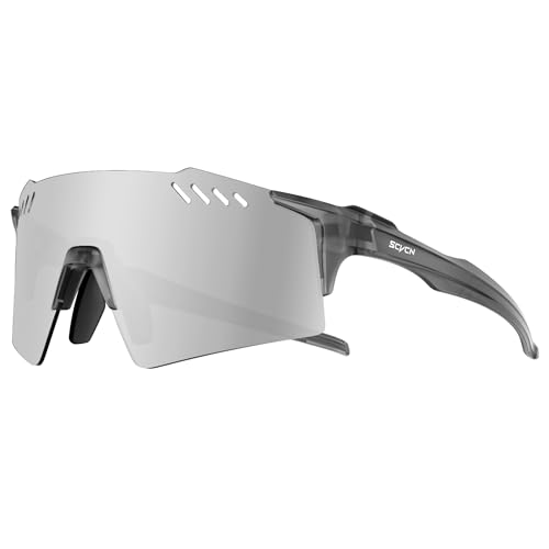 SCVCN Fahrradbrille MTB Brille Sportbrille für Herren Damen, UV400 Schutz Rennrad Brille Sport Sonnenbrille Schnelle Brille Rave für Radfahren MTB Rennrad Laufen Sport SCVCN Fahrradbrille MTB Brille Sportbrille für Herren Damen, UV400 Schutz Rennrad Brille Sport Sonnenbrille Schnelle Brille Rave für Radfahren MTB Rennrad Laufen Sport von SCVCN