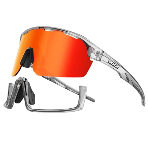 SCVCN Fahrradbrille Sonnenbrille Polarisiert MTB Brille Radbrille Sportbrille Rennrad Radsport Laufen Fahrerbrille Baseball Angeln Herren Damen von SCVCN