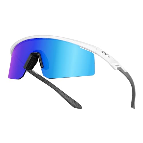 SCVCN Fahrradbrille mit PC-Gläsern, Große Sportbrille für Damen und Herren,Belüftungssystem, TR90 Rahmen, UV400 Schutz, geeignet für Radfahren, Laufen, Baseball, Autofahren 05 SCVCN Fahrradbrille mit PC-Gläsern, Große Sportbrille für Damen und Herren,Belüftungssystem, TR90 Rahmen, UV400 Schutz, geeignet für Radfahren, Laufen, Baseball, Autofahren 05 von SCVCN