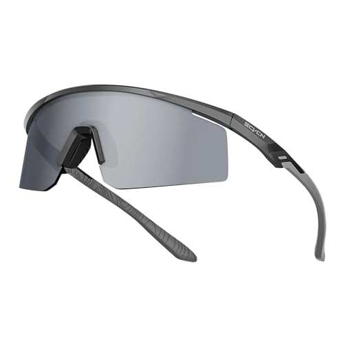 SCVCN Fahrradbrille mit PC-Gläsern, Große Sportbrille für Damen und Herren,Belüftungssystem, TR90 Rahmen, UV400 Schutz, geeignet für Radfahren, Laufen, Baseball, Autofahren 03 SCVCN Fahrradbrille mit PC-Gläsern, Große Sportbrille für Damen und Herren,Belüftungssystem, TR90 Rahmen, UV400 Schutz, geeignet für Radfahren, Laufen, Baseball, Autofahren 03 von SCVCN
