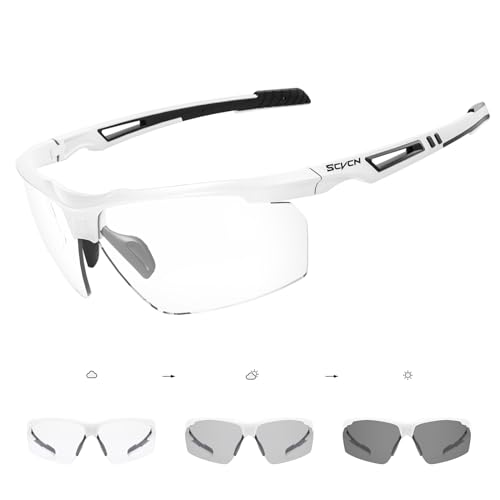 SCVCN Photochromatische Selbsttönend Fahrradbrille Herren Damen Sportsonnenbrille Klar Radsport Radfahren MTB Radbrille Laufen Volleyball Tennis Autofahren Angeln Softball Bergsteigen Golf Wandern 05 von SCVCN