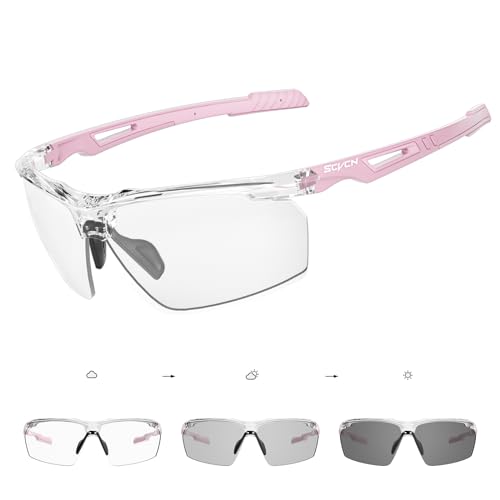 SCVCN Photochromatische Selbsttönend Fahrradbrille Herren Damen Sportsonnenbrille Klar Radsport Radfahren MTB Radbrille Laufen Volleyball Tennis Autofahren Angeln Softball Bergsteigen Golf Wandern 11 SCVCN Photochromatische Selbsttönend Fahrradbrille Herren Damen Sportsonnenbrille Klar Radsport Radfahren MTB Radbrille Laufen Volleyball Tennis Autofahren Angeln Softball Bergsteigen Golf Wandern 11 von SCVCN