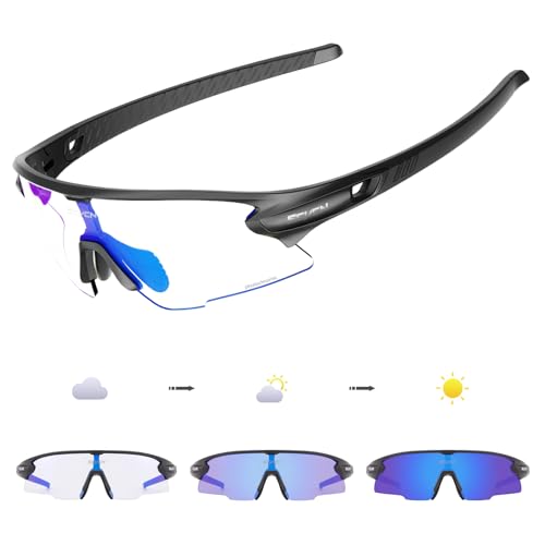 SCVCN Photochromatische Selbsttönend Fahrradbrille für Herren Damen Klar Sportsonnenbrille TR90 Rahmen Sport Radfahren MTB Radbrille UV400 Schutz Sportbrille Laufen Fahren Triathlon Baseball SCVCN Photochromatische Selbsttönend Fahrradbrille für Herren Damen Klar Sportsonnenbrille TR90 Rahmen Sport Radfahren MTB Radbrille UV400 Schutz Sportbrille Laufen Fahren Triathlon Baseball von SCVCN