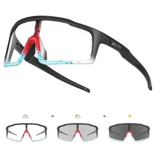 SCVCN Photochromatische Selbsttönend Fahrradbrille für Herren Damen Klar Sportsonnenbrille Radfahren MTB Radbrille Laufen Volleyball Tennis Autofahren Angeln Softball Bergsteigen Golf Wandern 03 SCVCN Photochromatische Selbsttönend Fahrradbrille für Herren Damen Klar Sportsonnenbrille Radfahren MTB Radbrille Laufen Volleyball Tennis Autofahren Angeln Softball Bergsteigen Golf Wandern 03 von SCVCN
