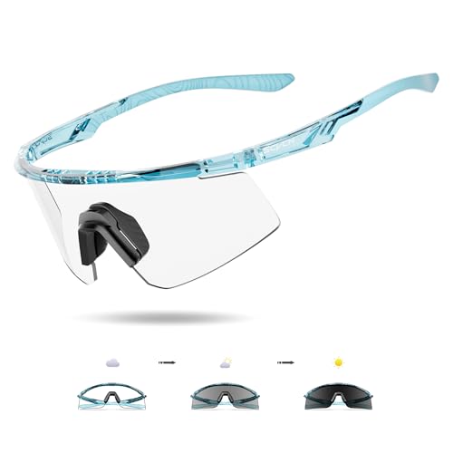 SCVCN selbsttönende fahrradbrille, UV400-Schutz TR90-Rahmen, transparent Sport-Sonnenbrille für Damen und Herren zum Radfahren, Laufen, Baseball, mtb, Mountainbike und andere Outdoor-Sportarten 12 SCVCN selbsttönende fahrradbrille, UV400-Schutz TR90-Rahmen, transparent Sport-Sonnenbrille für Damen und Herren zum Radfahren, Laufen, Baseball, mtb, Mountainbike und andere Outdoor-Sportarten 12 von SCVCN