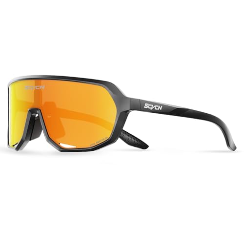 SCVCN Polarisiert Fahrradbrille UV400 Schutz Sportsonnenbrille Sportbrille für Herren und Damen Für MTB Radfahren BMX Angeln Laufen Golf Autofahren Softball und andere Outdoor Sportarten 501 SCVCN Polarisiert Fahrradbrille UV400 Schutz Sportsonnenbrille Sportbrille für Herren und Damen Für MTB Radfahren BMX Angeln Laufen Golf Autofahren Softball und andere Outdoor Sportarten 501 von SCVCN