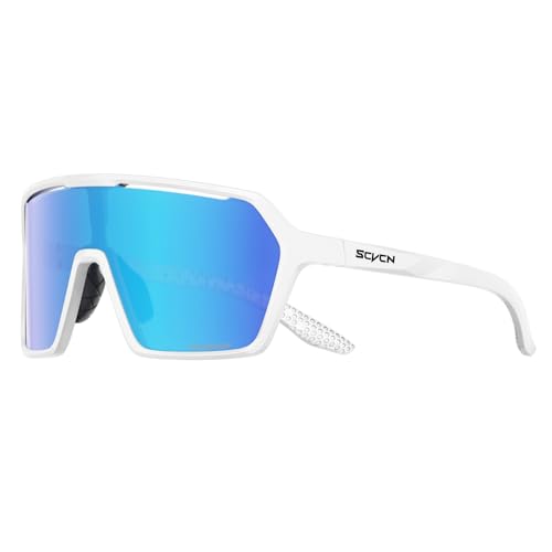 SCVCN Polarisierte Baseball Sonnenbrille für Männer und Frauen, umlaufende Sport Sonnenbrille zum Radfahren, Laufen, Angeln, Golf von SCVCN