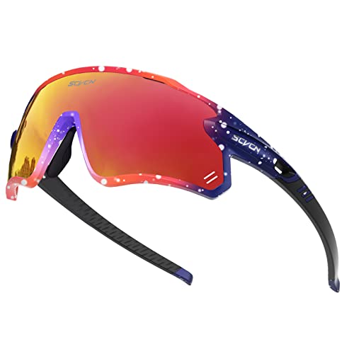 SCVCN Polarisierte Radfahrerbrille Sonnenbrille mit 3 Austauschbaren Gläsern für Männer Frauen Laufen Volleyball Tennis Autofahren Angeln Softball Bergsteigen Golf Wandern HD Hochkontrastlinsen 44 SCVCN Polarisierte Radfahrerbrille Sonnenbrille mit 3 Austauschbaren Gläsern für Männer Frauen Laufen Volleyball Tennis Autofahren Angeln Softball Bergsteigen Golf Wandern HD Hochkontrastlinsen 44 von SCVCN