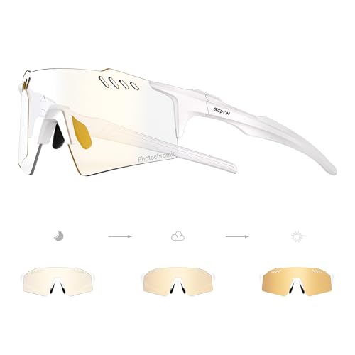SCVCN Selbsttönend Photochromatische Fahrradbrille Herren Damen Sportsonnenbrille Klar Radsport Radfahren MTB Laufen Radbrille Volleyball Tennis Autofahren Angeln Softball Bergsteigen 005 SCVCN Selbsttönend Photochromatische Fahrradbrille Herren Damen Sportsonnenbrille Klar Radsport Radfahren MTB Laufen Radbrille Volleyball Tennis Autofahren Angeln Softball Bergsteigen 005 von SCVCN