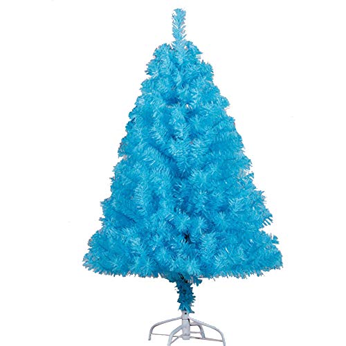 Blauer künstlicher Weihnachtsbaum – PET+PVC und andere verschlüsselte Weihnachtsbäume, automatische Weihnachtsbäume, flammhemmend, klassische und realistische natürliche Zweige (Größe: 150 cm) von SCWZZWSY