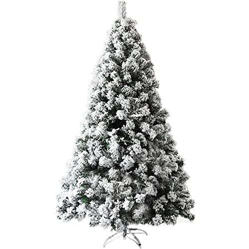 SCWZZWSY Beflockte, unbeleuchtete Zedernbäume für Zuhause, Büro, Dekoration, Stahlrohr, Lametta, PVC, schneebedeckter Weihnachtsbaum (A 90 cm) von SCWZZWSY