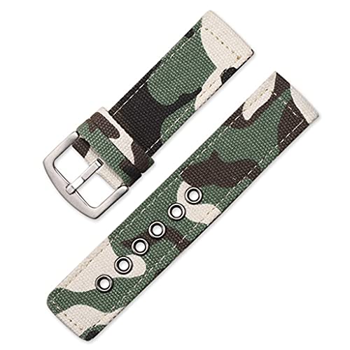 SCWZZWSY Camouflage Military Canvas Strap Uhrenarmbänder Frauen Männer Schwarz Grün Sport Armband Uhren Zubehör von SCWZZWSY