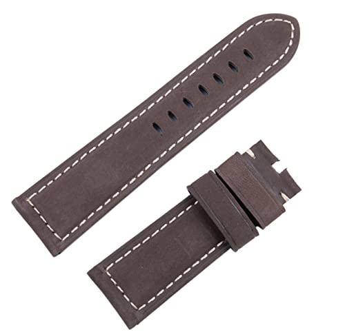 SCWZZWSY Luxus Marke Armband Retro 22mm 24mm Vintage Kalb Pferd Nubuk Leder Für Panerai Strap Uhr Band Tang Schnalle von SCWZZWSY