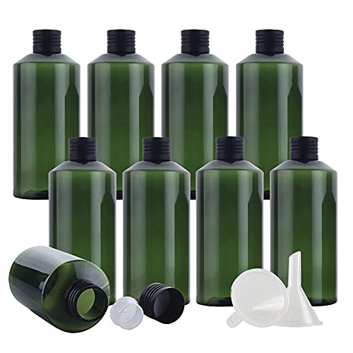 Reisedosen for Toilettenartikel, Kosmetikbehälter for unterwegs, 12er-Pack – Leere 50-ml-Flaschen aus grünem Kunststoff mit schwarzem Schraubdeckel und Öffnung aus Aluminium(200ml) von SDAAD