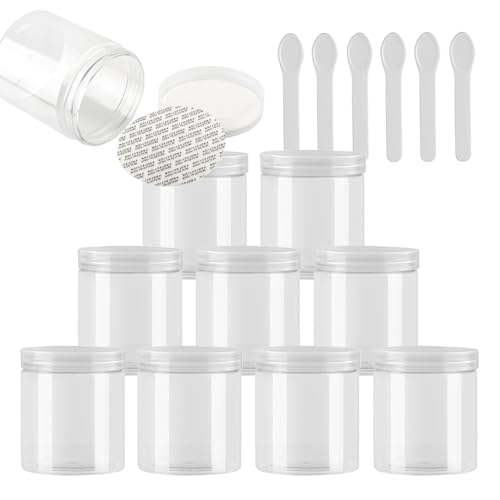 Reisedosen for Toilettenartikel, Kosmetikbehälter for unterwegs, 24 Stück, leer, 50 g, braune Kosmetikdosen aus Kunststoff mit schwarzem Schraubdeckel, kleiner Topf for Kosmetik(Transparent/Transparen von SDAAD