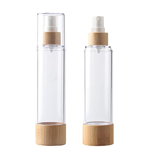 Reisegläser for Toilettenartikel, kosmetische Reisebehälter, 2 Stück Leere, transparente, 100 ml Airless-Sprühflaschen mit feinem Sprühnebel, nachfüllbare Reisebehälter(100ml) von SDAAD