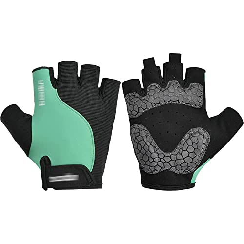 SDAAD Halbfingerhandschuhe, Sporthandschuhe, Fahrradhandschuhe for Herren, Halbfinger-Fahrradhandschuhe, Rennradhandschuhe, stoßdämpfende, rutschfeste, atmungsaktive MTB-Handschuhe(L) von SDAAD