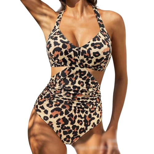 SDAFSV Bikini Damen Set Einteiliger Badeanzug Für Frauen Rückenless Schnüre Deep V Neck Bodysuits Bikini Beach Badeanzug Badebekleidung Weiblich-f-m von SDAFSV
