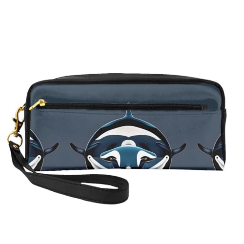 Orca Reise-Make-up-Tasche für Damen, Motiv: Killerwal, Make-up-Tasche für Geldbörse, tragbare Kulturbeutel, Zubehör-Organizer, Schwarz , Einheitsgröße, Kosmetiktasche von SDEGTHO