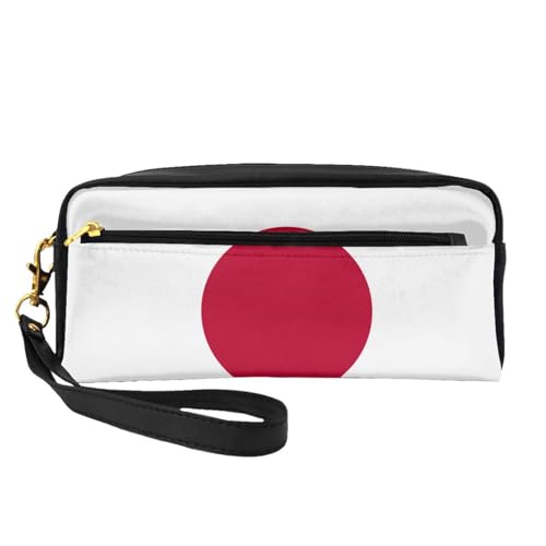 Reise-Make-up-Tasche mit japanischer Flagge, Make-up-Tasche für Geldbörse, tragbare Kulturbeutel, Zubehör-Organizer, Schwarz , Einheitsgröße, Kosmetiktasche von SDEGTHO