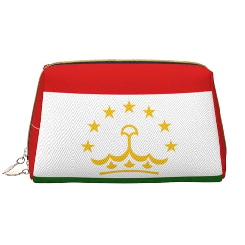 SDEGTHO Aufbewahrungstasche mit Flagge von Tadschikistan, kleine Make-up-Tasche für Geldbörse, Reisen, Make-up-Tasche, Mini-Kosmetiktasche, Weiß, Einheitsgröße, Weiß, One Size von SDEGTHO