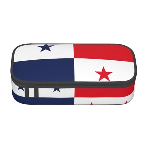 SDEGTHO Federmäppchen mit Flagge von Panama, großes Fassungsvermögen, Stiftetasche, Schreibwaren-Tasche, Stifteetui für Büro von SDEGTHO