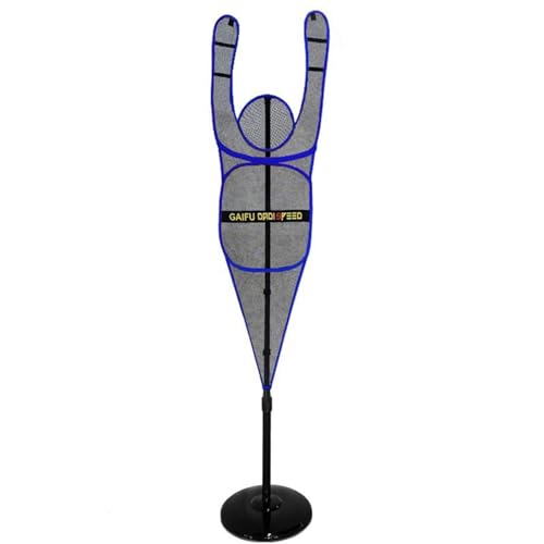 SDFVSDF Basketball Dummy Höhenverstellbarer Verteidiger-Dummy, Basketball-Schieß-Trainingsgerät im Hands-up-Design, Schuss/Pass/Dribbling-Trainingshilfe mit Runder Basis (Color : Blue) von SDFVSDF
